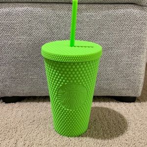Grande neon green Starbucks studded US release cup